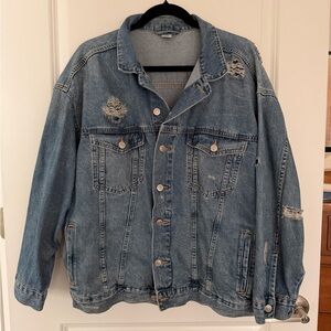 &Denim Blue Distressed Jacket